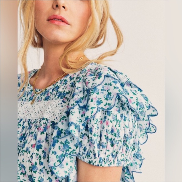 Love Shack Fancy Nelson floral lace top - Picture 16 of 16